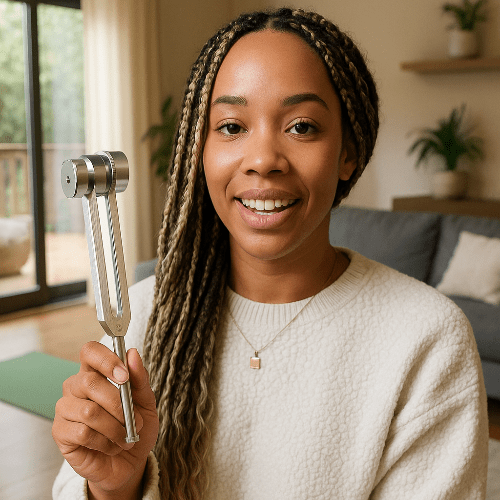 128 Hz Tuning Fork - STRESS RELIEVER + FREE Beginner Starting Guide - Harmeloria