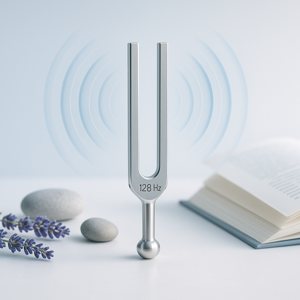 128 Hz Tuning fork stress relieve instrument free e-book guide